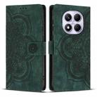 For Redmi Note 14 Pro 4G Mandala Embossed Retro Frosted Leather Phone Case(Green) - 1