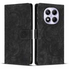 For Redmi Note 14 Pro 4G Mandala Embossed Retro Frosted Leather Phone Case(Black) - 1