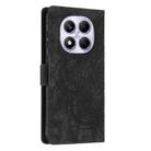 For Redmi Note 14 Pro 4G Mandala Embossed Retro Frosted Leather Phone Case(Black) - 3