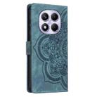 For Redmi Note 14 Pro 5G Mandala Embossed Retro Frosted Leather Phone Case(Blue) - 3