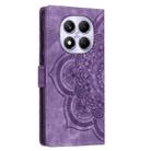For Redmi Note 14 Pro 5G Mandala Embossed Retro Frosted Leather Phone Case(Purple) - 3
