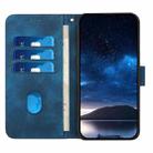 For TCL Stylus 5G Grid Butterfly Embossed Pattern Flip Leather Phone Case with Lanyard(Dark Blue) - 3
