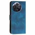 For TCL 60R 5G Grid Butterfly Embossed Pattern Flip Leather Phone Case with Lanyard(Dark Blue) - 3