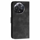 For TCL 60R 5G Grid Butterfly Embossed Pattern Flip Leather Phone Case with Lanyard(Black) - 3