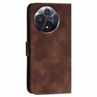 For TCL 60R 5G Grid Butterfly Embossed Pattern Flip Leather Phone Case with Lanyard(Coffee) - 3