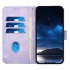For ZTE Blade A75 4G Grid Butterfly Embossed Pattern Flip Leather Phone Case with Lanyard(Light Purple) - 3