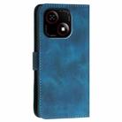 For ZTE Blade A35e 4G Grid Butterfly Embossed Pattern Flip Leather Phone Case with Lanyard(Dark Blue) - 3