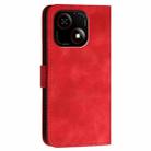 For ZTE Blade A35e 4G Grid Butterfly Embossed Pattern Flip Leather Phone Case with Lanyard(Red) - 3