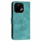 For ZTE Blade A35e 4G Grid Butterfly Embossed Pattern Flip Leather Phone Case with Lanyard(Light Blue) - 3