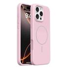 For iPhone 16 Pro Max Burom Integrated Button Liquid Silicone Phone MagSafe Case(Cherry Pink) - 1