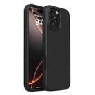 For iPhone 16 Pro Max Integrated Button Liquid Silicone Phone Case(Jazz Black) - 1