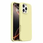 For iPhone 16 Pro Max Integrated Button Liquid Silicone Phone Case(Cream Yellow) - 1