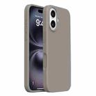 For iPhone 16 Integrated Button Liquid Silicone Phone Case(Charcoal Grey) - 1