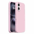 For iPhone 16 Integrated Button Liquid Silicone Phone Case(Cherry Pink) - 1