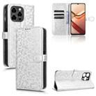 For Doogee Note 58 / Note 58 Pro Honeycomb Dot Texture Leather Phone Case(Silver) - 1