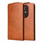 For Infinix Note 50 4G / Note 50 Pro 4G Magnetic Vertical Flip Leather Phone Case with Buckle(Brown) - 2