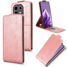 For Infinix Note 50 Pro+ Magnetic Vertical Flip Leather Phone Case with Buckle(Rose Gold) - 1