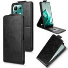 For Infinix Note 50x Magnetic Vertical Flip Leather Phone Case with Buckle(Black) - 1
