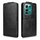 For Infinix Note 50x Magnetic Vertical Flip Leather Phone Case with Buckle(Black) - 2