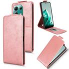 For Infinix Note 50x Magnetic Vertical Flip Leather Phone Case with Buckle(Rose Gold) - 1
