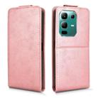 For Infinix Note 50x Magnetic Vertical Flip Leather Phone Case with Buckle(Rose Gold) - 2