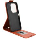 For Infinix Note 50x Magnetic Vertical Flip Leather Phone Case with Buckle(Brown) - 3