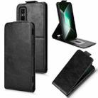 For Infinix GT 30 Pro Magnetic Vertical Flip Leather Phone Case with Buckle(Black) - 1