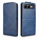 For Infinix Smart 10 Plus 4G Magnetic Vertical Flip Leather Phone Case with Buckle(Blue) - 2