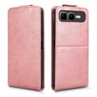 For Infinix Smart 10 Plus 4G Magnetic Vertical Flip Leather Phone Case with Buckle(Rose Gold) - 2