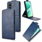 For Infinix Hot 60i 4G / Hot 60 5G Magnetic Vertical Flip Leather Phone Case with Buckle(Blue) - 1