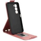 For Infinix Hot 60i 4G / Hot 60 5G Magnetic Vertical Flip Leather Phone Case with Buckle(Rose Gold) - 3