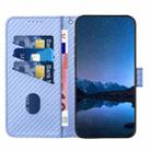 For Kyocera DIGNO BX YX0070 Carbon Fiber Buckle Leather Phone Case with Lanyard(Light Purple) - 3