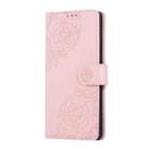 For vivo Y38 5G / T3X 5G Global Rose Flower Embossed 3-Card Slots Leather Phone Case(Pink) - 2