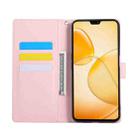 For vivo S12 / V23 5G Rose Flower Embossed 3-Card Slots Leather Phone Case(Pink) - 2
