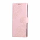 For vivo Y200 5G / V30 Lite Global Rose Flower Embossed 3-Card Slots Leather Phone Case(Pink) - 2