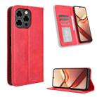 For Doogee Note 58 / Note 58 Pro Magnetic Buckle Retro Texture Leather Phone Case(Red) - 1