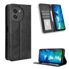 For Doogee Note 59 / Note 59 Pro Magnetic Buckle Retro Texture Leather Phone Case(Black) - 1