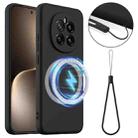 For Honor Magic7 Shockproof Silicone Magsafe Phone Case(Black) - 1