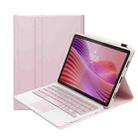 For Lenovo Tab 10.1 / ZhaoYang K10C 10.1 AM29-A Ultra-thin Detachable Bluetooth Keyboard Leather Tablet Case with Touchpad(Pink White) - 1
