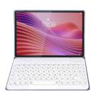 For Lenovo Tab 10.1 / ZhaoYang K10C 10.1 YAM29 Ultra-thin Detachable Round Keycap Bluetooth Keyboard Leather Tablet Case(Lavender White) - 3