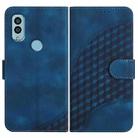 For Kyocera Android One S10 / S9 YX0060 Elephant Head Embossed Phone Leather Case with Lanyard(Royal Blue) - 1