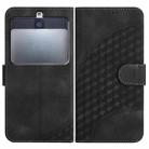 For Kyocera Basio 3 YX0060 Elephant Head Embossed Phone Leather Case with Lanyard(Black) - 1