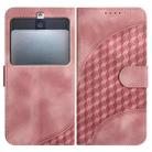 For Kyocera Basio 3 YX0060 Elephant Head Embossed Phone Leather Case with Lanyard(Pink) - 1
