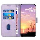 For Kyocera DIGNO BX YX0060 Elephant Head Embossed Phone Leather Case with Lanyard(Light Purple) - 3