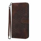 For Kyocera Kantan Sumaho3 A205KC YX0060 Elephant Head Embossed Phone Leather Case with Lanyard(Coffee) - 2