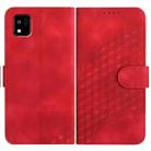 For Kyocera Kantan Sumaho3 A205KC YX0060 Elephant Head Embossed Phone Leather Case with Lanyard(Red) - 1