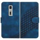 For Kyocera Urbano V04 KYV45 YX0060 Elephant Head Embossed Phone Leather Case with Lanyard(Royal Blue) - 1