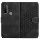 For TCL 20 R 5G YX0060 Elephant Head Embossed Phone Leather Case with Lanyard(Black) - 1