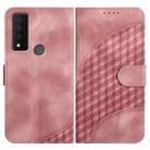 For TCL 30 XE 5G YX0060 Elephant Head Embossed Phone Leather Case with Lanyard(Pink) - 1