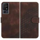 For TCL 40 SE YX0060 Elephant Head Embossed Phone Leather Case with Lanyard(Coffee) - 1
